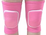 YYaaloa Knee Pads Sponge Knee Brace Breathable Flexible Elastic Knee Support for Volleyball, Dancing, Football, Yoga, Basketball, and Skating (Medium, Pink 1Pair)