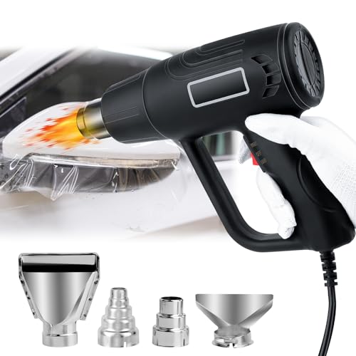 LWMTT Pistola de Aire Caliente,Pistola de Calor 1500W,Modo de 2 Temperaturas 550℃ Calentamiento Rápido Pistola de Aire Caliente,para Soldar,Secar y Encoger PVC,Quitar Pintura,Descongelar y Calentar