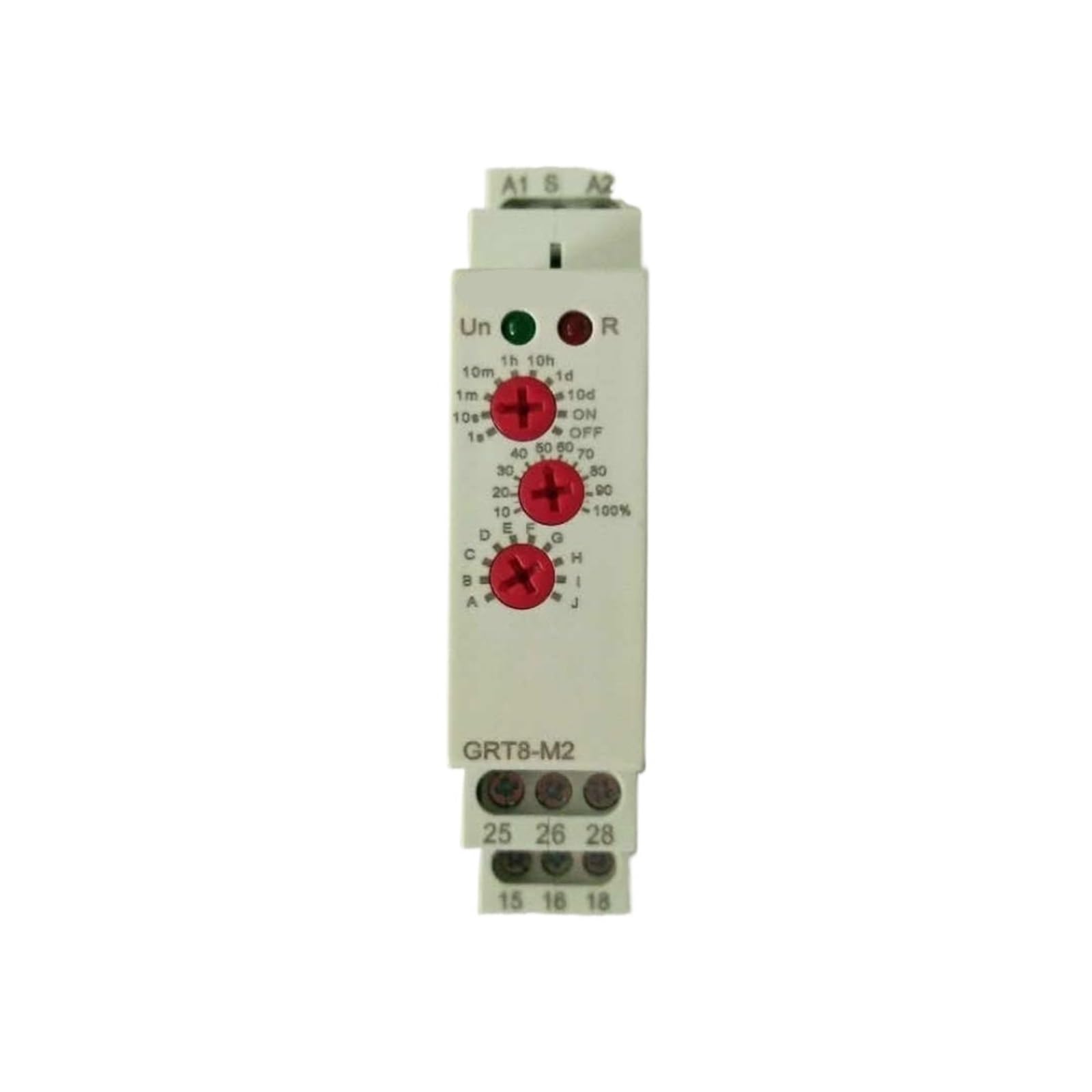 Relais temporisé multifonction GRT8-M DPDT pour rail DIN AC DC 12V 24V 220V