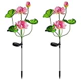 LUNGA VITA: Questa bellissima luce di palo per giardini artificiali per giardino artificiale è dotato di una batteria ricaricabile da 600 mAh, il pannello solare più ampio converte la luce solare in elettricità più velocemente ed efficiente, se completamente caricato durante il giorno, esso può lavorare circa 6- di notte 8 ore.