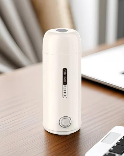 Image of Portable Mini Electric Kettle - 400 ml Travel Boiler for Hot Water, Tea & Coffee - Compact Fast-Boil Water Heater for Office, Home & Camping