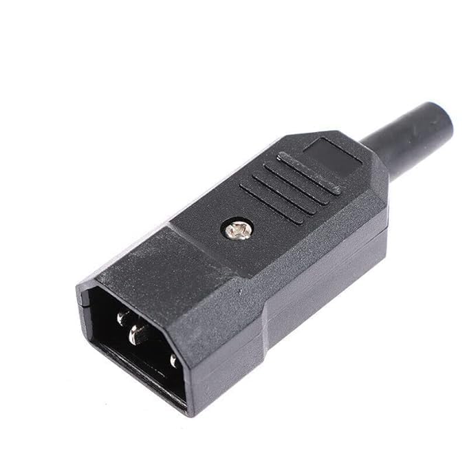 iec320 c14 male inline adapter plug power socket connectors 3 pins terminals panel mount,ac 250v 10a