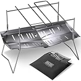 Tokyo Camp 焚き火台 HAKOSUKA 折りたたみ式 A4収納 コンパクト 軽量 簡単設営 薪割り不要 ステンレス製 ソロ キャンプ ファミリー対応 バーベキューコンロ グリル