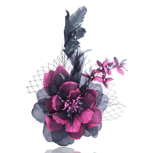 Image of Large Peony Flower Brooch for Women Delicate Elegant Oversize Lady Flower Fascinator Hatpin for Prom Wedding Cocktail Party Banquet Dress Suit Clothes Corsage Accessories Dancing Jewelry Gift