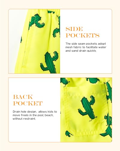 Image of SURF CUZ Surfcuz Little Boys Swim Trunks UPF 50+ Toddler Beach Shorts Swimsuit Kids Quick Dry Swimwear