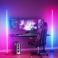 2PCS Corner Floor Lamp, 65" RGB Color Changing Mood Light with Remote Control, Dimmable LED Corner Lamp with Music Sync, Modern Floor Lamp for Living Room Gaming Room