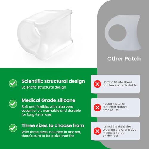 Image of Bunion Corrector Silicone Toe Separators For Fast Pain Relief - Orthopedic Bunion Spacers Spreader Free Size (Thum Toe)