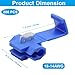 ISDVBUY 200 Pack Blue Snap Electrical Wire Connectors Solderless Quick Splice Terminals 18-14 AWG Wires for Household and Industrial Electrical Wiring