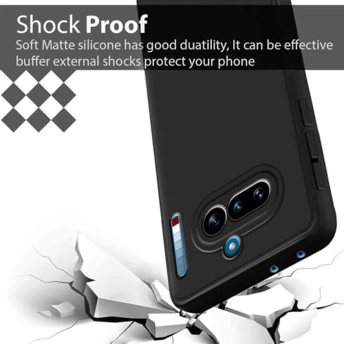 Image of FIRST MART Matte Silicone Back Cover for Nothing 4A - Black