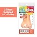 ZenToes Open Toe Tubes Gel Lined Fabric Sleeve Protectors to Prevent Corns, Calluses and Blisters While Softening and Soothing The Skin - 2 Pack of 6” Sleeves (Medium)