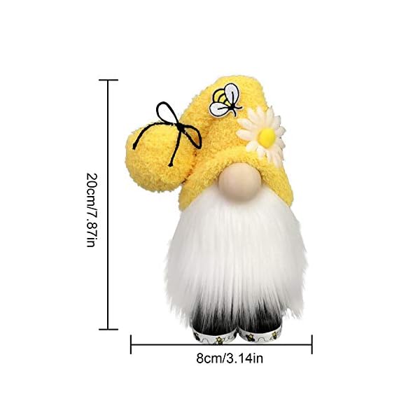 Dyhg bumble bee gnomes plush decorworld bee day fall decorsunflower gnome plush doll for home honey farmhouse kitchen plush collection 2pc  urban country home decor