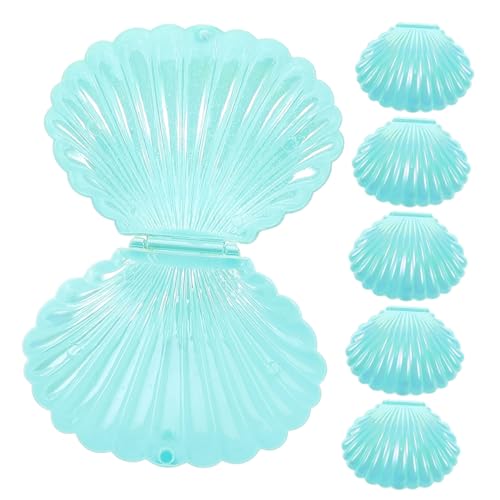 Anneome 10個 珠光仕上げ小型トレイ付きキャンディーボックス 携帯便利で結婚式 誕生日 パーティー用の貝殻デザインプレゼント容器