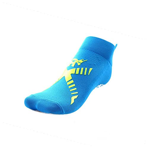 R-EVENGE Calcetín Infantil Piscina, Juventud Unisex, Azul/Verde (Multicolor), XS
