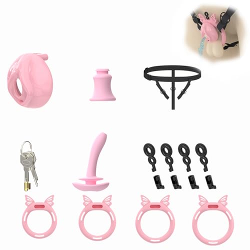 Peniskäfig Keuschheitskäfig Für Herren Mini Vaginal Design Mit Katheter Und 4 Ringe Chastity Cage Penis Cage Fetisch Bondage Chastity Belt Crossdresser SetC