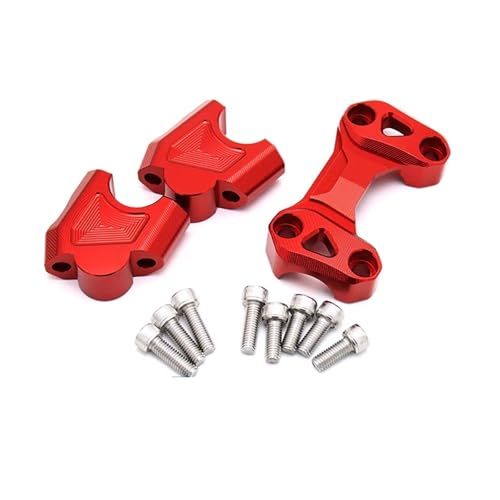 Rehausseur guidon moto 28 mm rouge contre le mal de dos en Benelli TRK 502