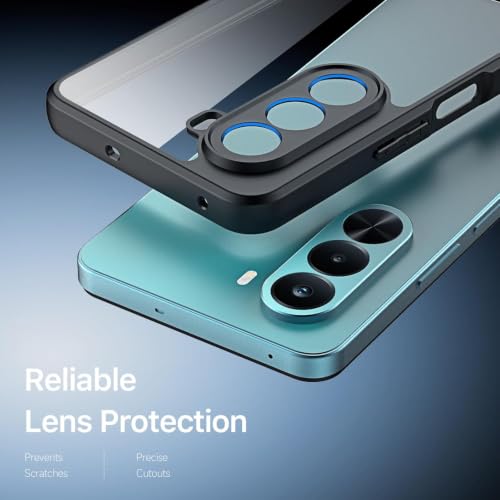 Image of VONZEE Clear Back Case Cover for OnePlus Nord CE6 Lite 5G | Shockproof Design | Hard Back Cover Case for OnePlus Nord CE6 Lite 5G (PC & TPU, Black)
