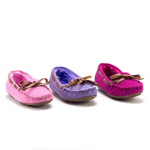 Jazamé Little Girls Tasha Warm Fur Lined Slip On Cozy Moccasins Casual Flats Shoes4