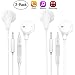 AXELECT 2pack Headphones Compatible for iPhone 6, 3.5 mm Earphones with Microphone Stereo Earbuds with Remote Noise Cancelling Headsets for Samsung Galaxy S8 S7 S6 and More Android Smartphones