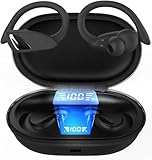 Fone de Ouvido, Bluetooth 5.4, IPX5 à Prova D'Água, 15h de Bateria, Com Microfone Embutido. Design Esportivo e Ergonômico, Ideal Para Corridas, Atividades Físicas, Videogame, IPhone e Android