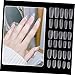 NOLITOY 300pcs Frosted Fake Nails Full Cover Tips for Nail Art Lightweight Easy to Apply for All Types Includes Each