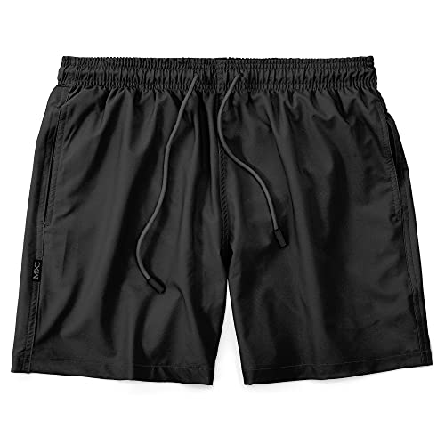 Shorts Masculino Praia Piscina Academia Liso MXC BRASIL (BR, Alfa, G, Regular, Regular, Preto)