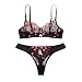 Sonyydso Love Ricamo Reggiseno Perizoma Perizoma Pigiameria Intimo Donna Lingerie WomenInferiore Tracolla Elastica Vicino al Petto Seno Fisso Indossa Un Tailleur Gonna Abito da Sera Scollato Strin