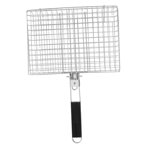 Bbq Grill Portable Barbecues Foldable Griddle Presents for Dad Grilling Basket Fish Grilling Rack Grill Basket Folding Barbecue Rack Bbq Accessories Grill Tray Stainless Steel