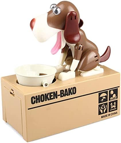 Lfei Hucha 2021, My Dog Kids Steal Monedas, caja de dinero, sacudiendo la cabeza y las orejas de la cola, regalo de cumpleaños para (café)