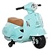HOMCOM Moto Elettrica per Bambini 6V con Licenza Ufficiale Vespa Batteria, Motorino Elettrico per Bambini da 18-36 Mesi con Fari e Clacson, 66.5x38x52cm, Verde