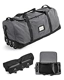 BAGSMART 83L Foldable Travel Bag, Large Duffle Bag for Travel, Weekender Duffel Luggage Bag for Sport College Camping, Water Resistant, Dark Gray