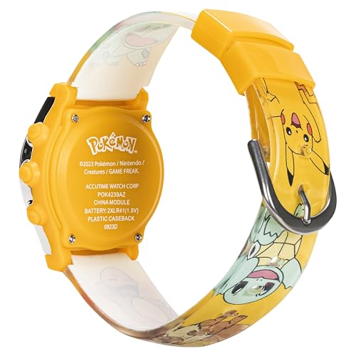 Pokémon Kids Digital Watch – Pikachu Flashing LCD Dial, Colorful Printed Strap, Easy-Read Display, Adjustable Fit – Fun Pokémon Timepiece for Boys & Girls by Accutime - Image 5