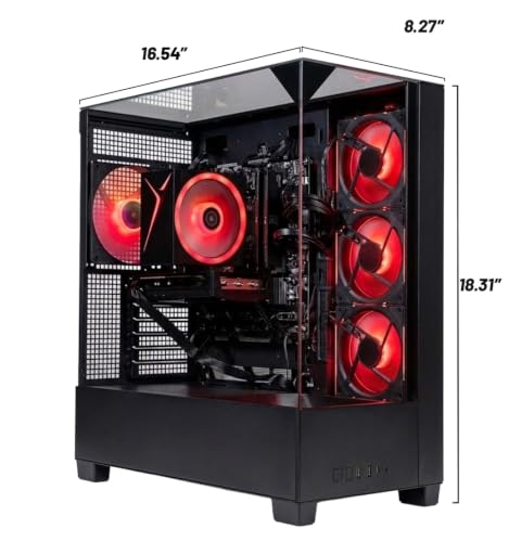 Image of Skytech Gaming Shadow 5 Gaming PC, Intel i5 14400F 2.5GHz, NVIDIA RTX 5060 Ti 8GB VRAM, 1TB NVMe SSD, 16GB DDR4 RAM 3200, 750W Gold PSU, Wi-Fi 5, Windows 11, Desktop