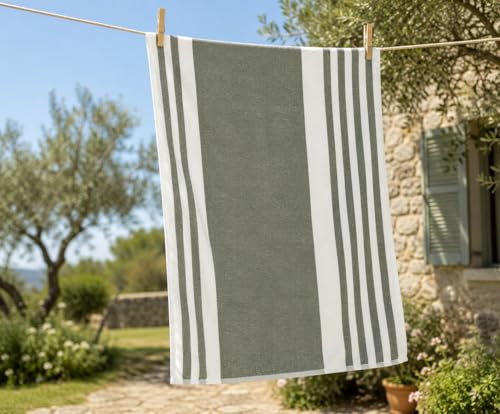 Image of Yaanthiv's Premium Bath Towels, Pack of 5 Cotton Towel Combo (Standard, 5), 300 GSM, 78 CM X 154 CM, Washable and Quick Dry Towels /Washable, Light Weight, Fast Absorbing (2, Blue Green)