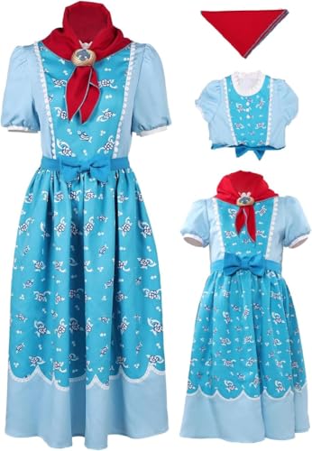 Ubaywey Strange Disfraz de película para cosplay, bufanda azul,