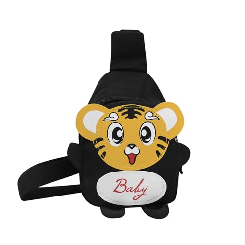 Cute Small Sling Daypack Cartoon Tiger Chest Bag Crossbody Sling Bag Travel Hiking Chest Bag Casual Daypack for Boys Girls