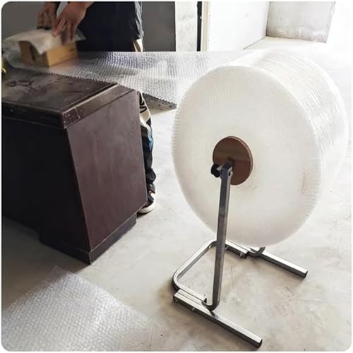 27.5IN Height Bubble Foam Wrap Roll Dispenser, Steel, Tabletop Manual Bubble Cushioning Wrap Foam Holder, Weight Capacity 50–120 kg, for Packing Moving Shipping Factory Express(50cm)