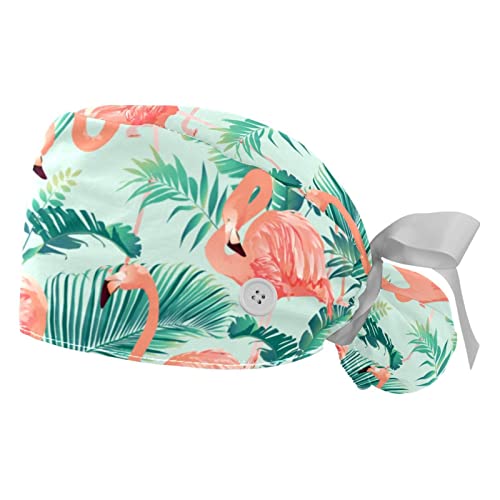 Casquettes de travail respirantes JDEZ anti-transpiration avec motif flamants