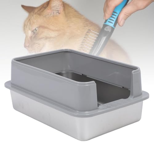 Arenero para Gatos de Acero Inoxidable Extra Grande miniatura 7