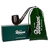 Peterson Pipes Tyrone Series - Hand Crafted Wood Briar Pipe Made in Ireland, Dark Staining, Polished Finish, 3mm (65 Bent Billiard) #1