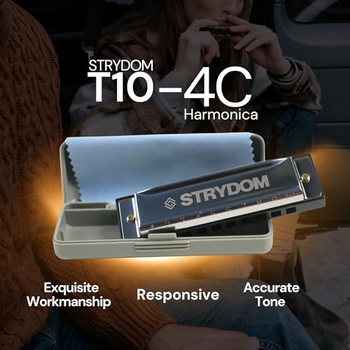 Image of T10-4 C, Diatonic Harmonica Key of C 10 Holes 20 Tones Mouth Organ, Blues Harp Harmonica For Adults, Kids, Beginners, Professionals and Students