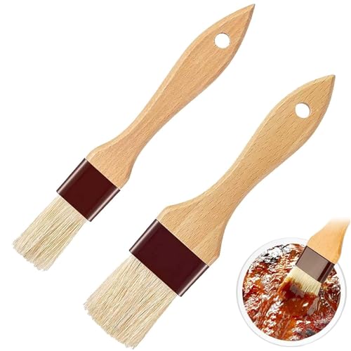 2PCS Pastry Brushes - Pastry Basting Brushes for Cooking, Baking, BBQ - Easy-to-Clean, Pastry Brushes Set for Marinades & Sauces