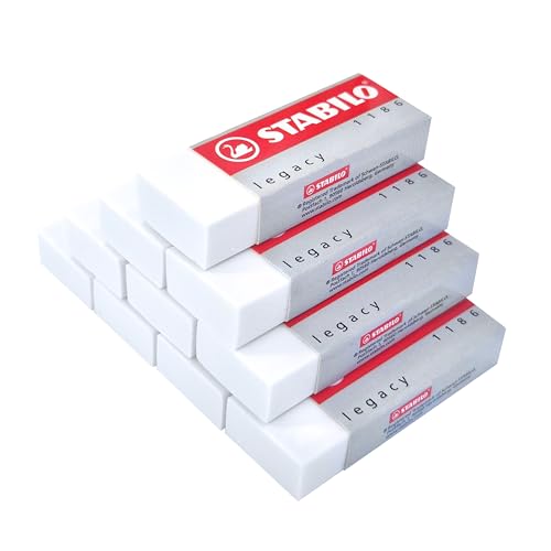 Eraser - STABILO Legacy 1186 - Pack of 10 - White