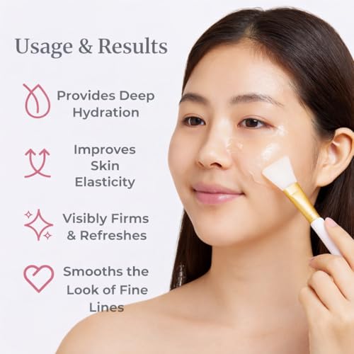 Image of Collagen Overnight Wrapping Peel Off Face Mask for Glass Skin - Korean Night Mask with Hyaluronic Acid & Niacinamide, Deep Hydration, Pore Care, Elasticity & Firming, Sleeping Pack Skincare