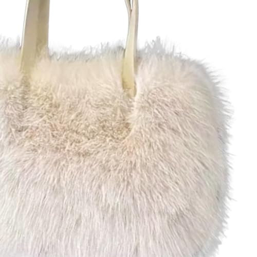 Furry Tote Bag for Women with Shoulder Strap Shoulder Bag for Travel Work2