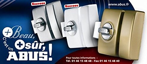 Verrou à bouton Abus 36959 avec cale de compensation pour menuiserie