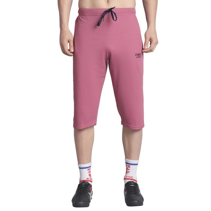 Image of Mack Jonney Solid Regular Fit Polyster Lycra Capri for Men-P