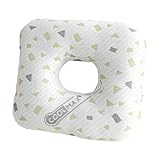 Generico Almohada para piercing de oreja de espuma viscoelástica para dormir de lado - Almohada de viaje portátil 28 x 28 x 7 cm con orificio para la oreja para aliviar la presión y ejercicios
