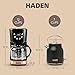 HADEN Heritage 1.7 Liter Stainless Steel Electric Kettle Bundled with 12 Cup Drip Coffee Maker, Coffee Machine with Auto Shut-Off, Black & Copper