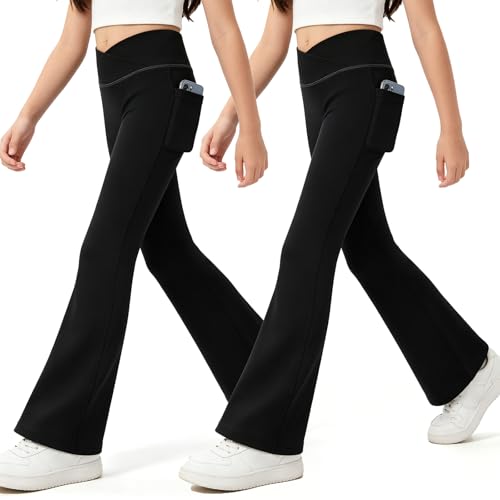 Legging sport enfant KAKU NANU pantalon élastique patte d'éléphant de gymnastique