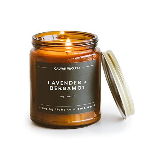 Calyan Wax Co. Soy Wax Candle, Lavender + Bergamot...